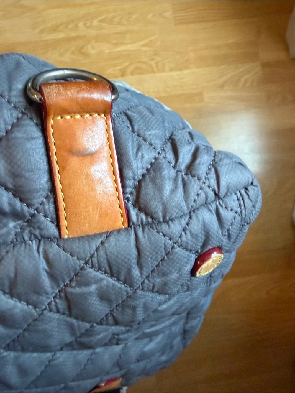 MZ Wallace Two-Tone Quilted Women’s Shoulder Bag - Gray & Light Gray